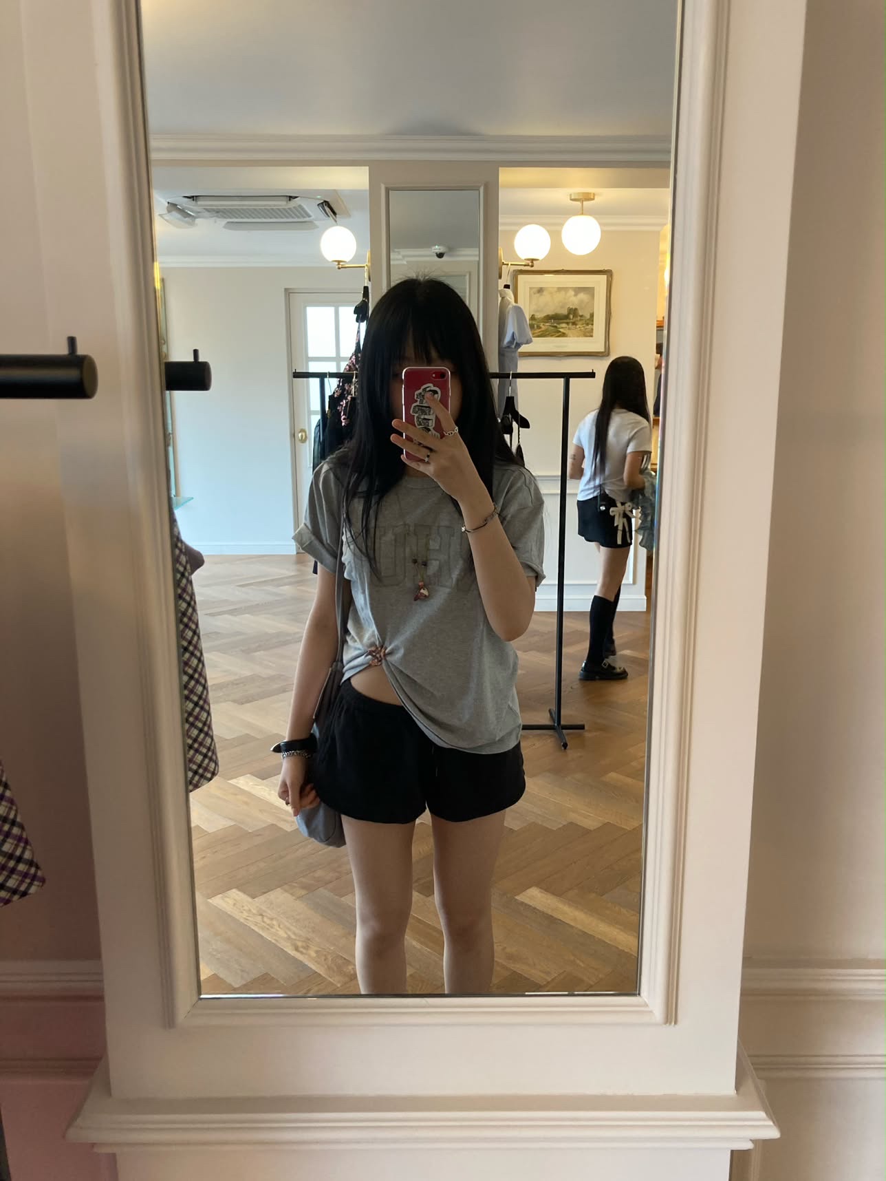 UNIVERSE GARMENT Neutro Prep RHUG T-Shirt Melange Grey 착용 스타일 - 2