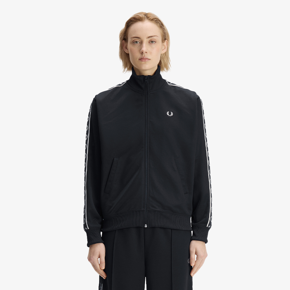 프레드페리 우먼즈 릴렉스드 테잎 트랙 재킷 네이비(Fred Perry Womens Relaxed Taped Track Jacket Navy) - 2