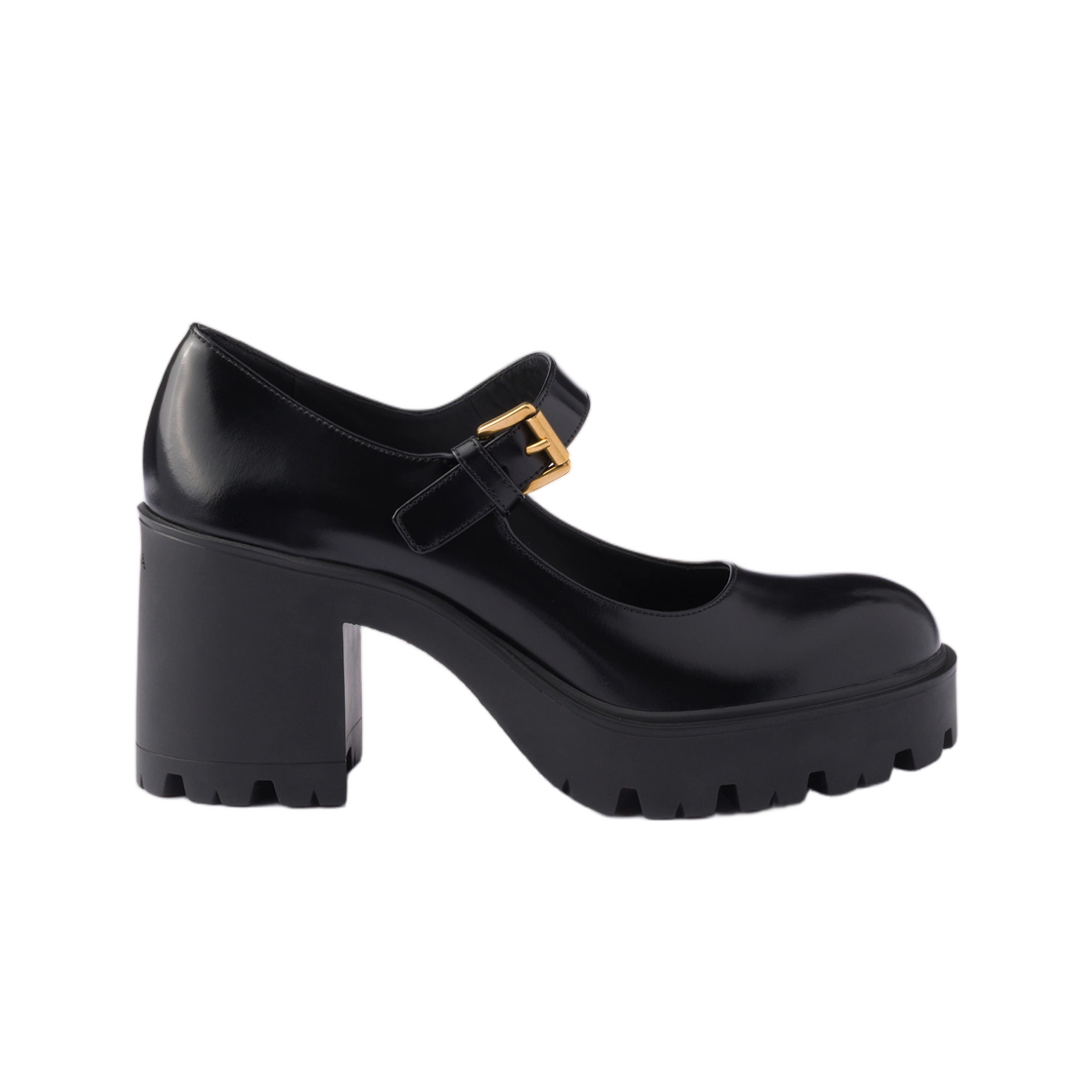 1I562O-055-F0002 (W) Prada Brushed Leather Pumps Black