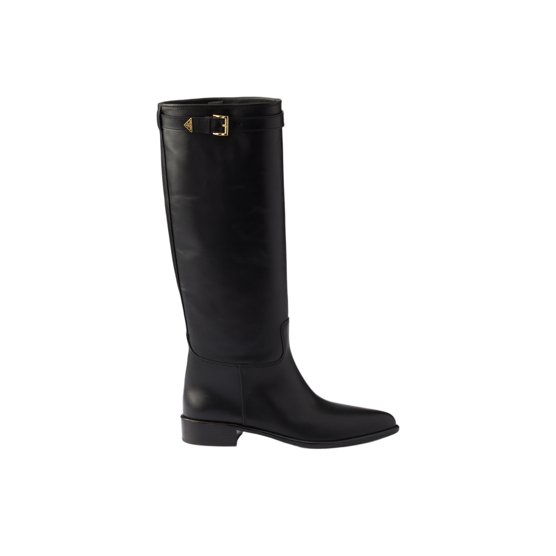 1W666O-7V6-F0002 (W) Prada Leather Boots Black