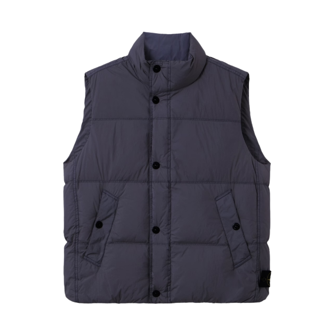 L2S15G1000-10S0A23-V0020 Stone Island G100010 Crinkle Reps NY Wind Resistant Down Vest with Anti Drop Navy Blue - 26FW