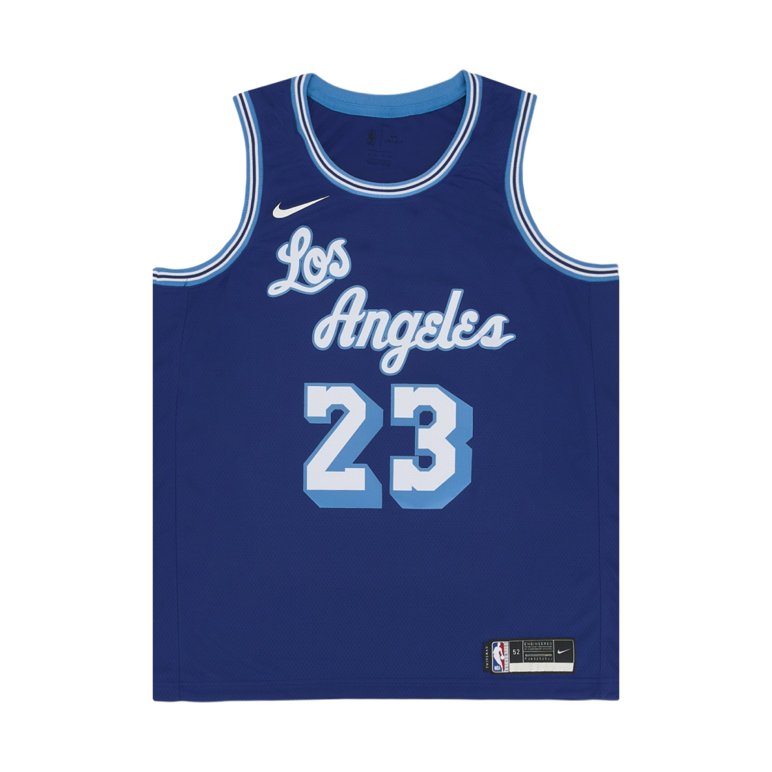 CN1027-404 Nike LeBron James LA Lakers Classic Edition 2020 NBA Swingman Jersey Rush Blue