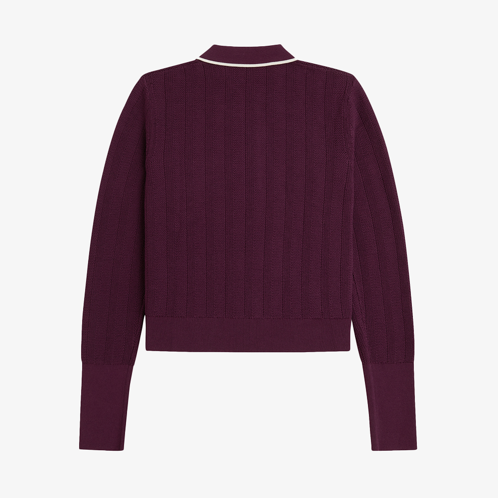 프레드페리 우먼즈 텍스쳐드 니트 셔츠 플럼(Fred Perry Womens Textured Knitted Shirt Plum) - 6