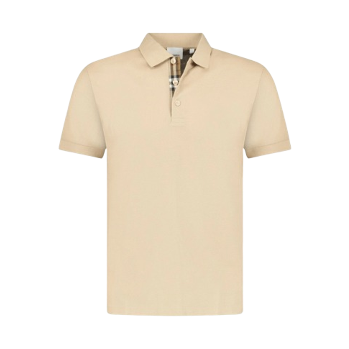8112399 Burberry Hartford Check Polo Shirt Soft Fawn