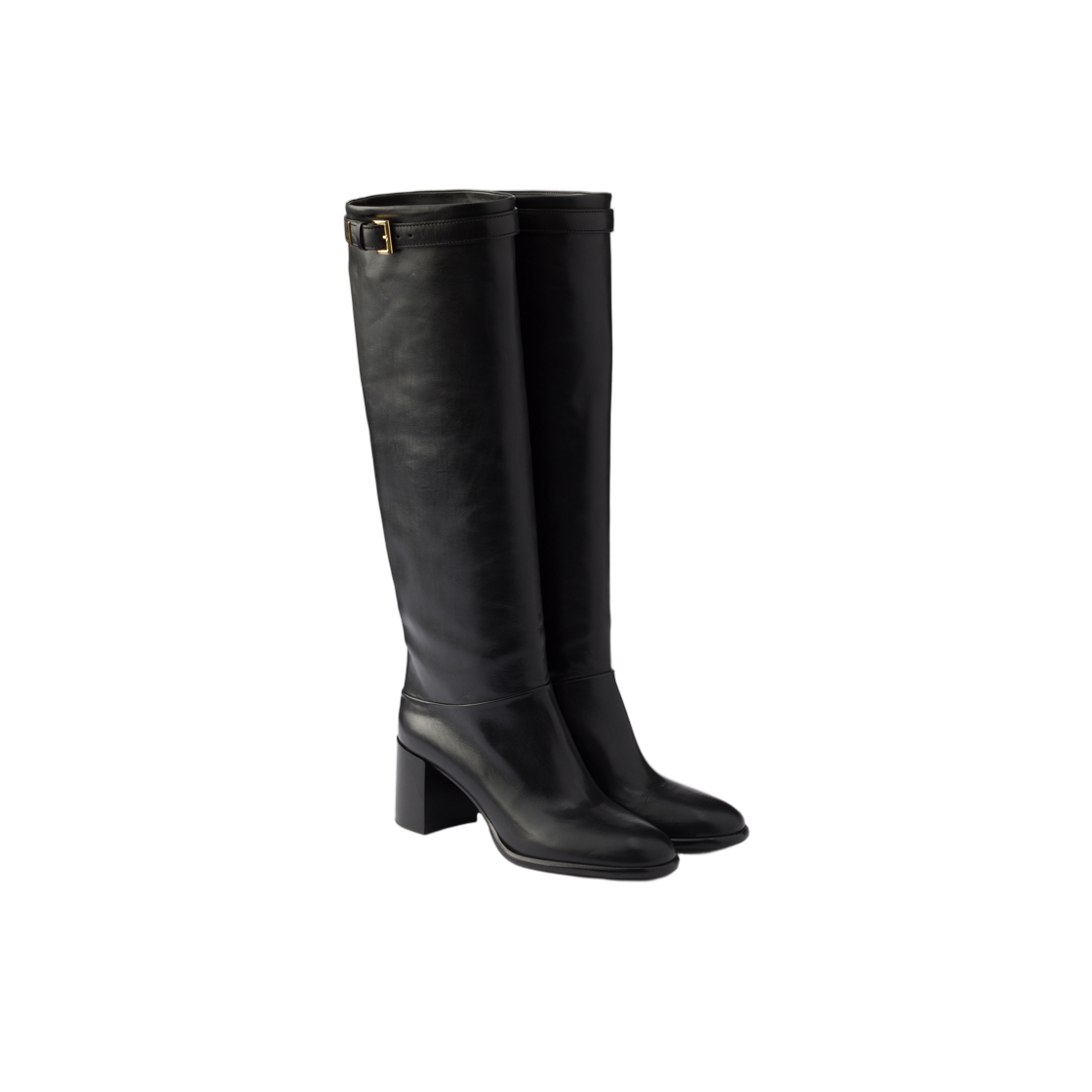 (W) 프라다 레더 부츠 블랙((W) Prada Leather Boots Black) - 2