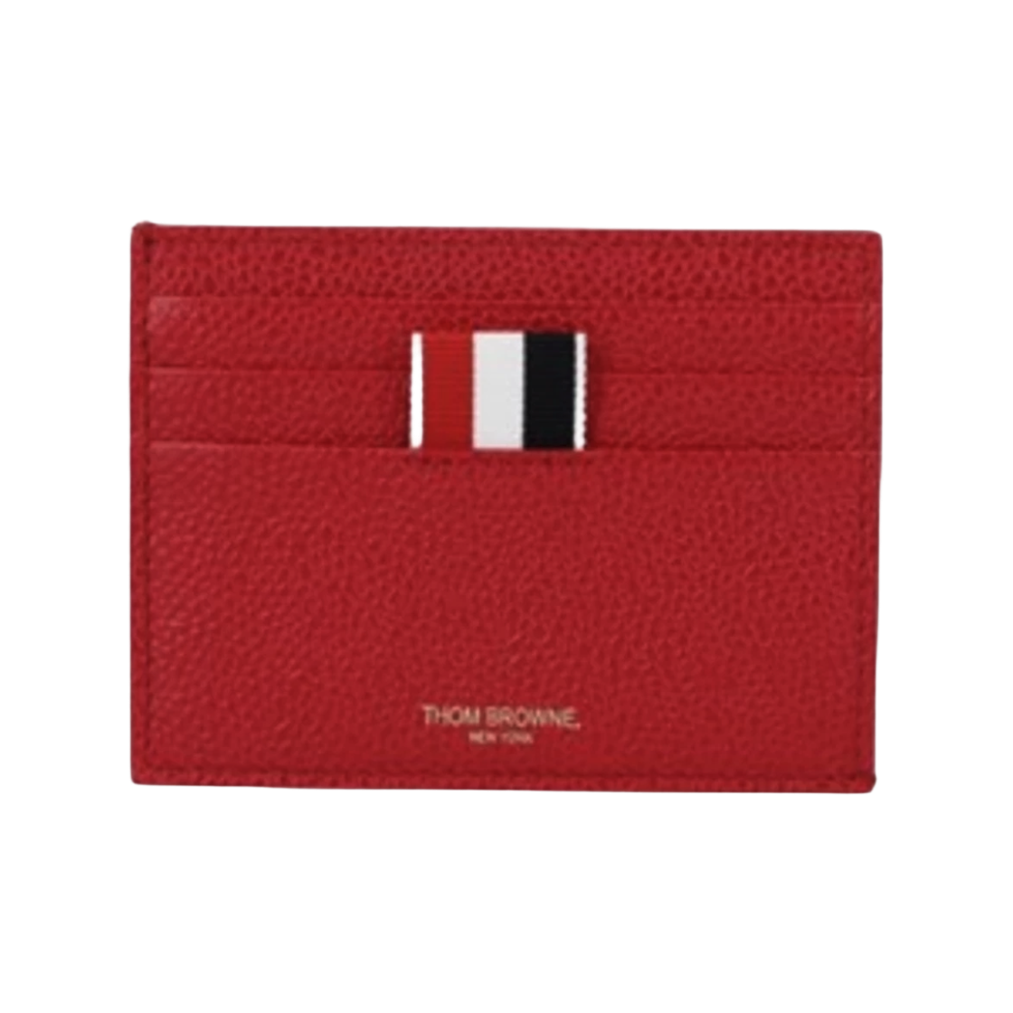 MAW031L 00198 600 25S [25% 쿠폰] Thom Browne Pebble Grain Card Holder Red