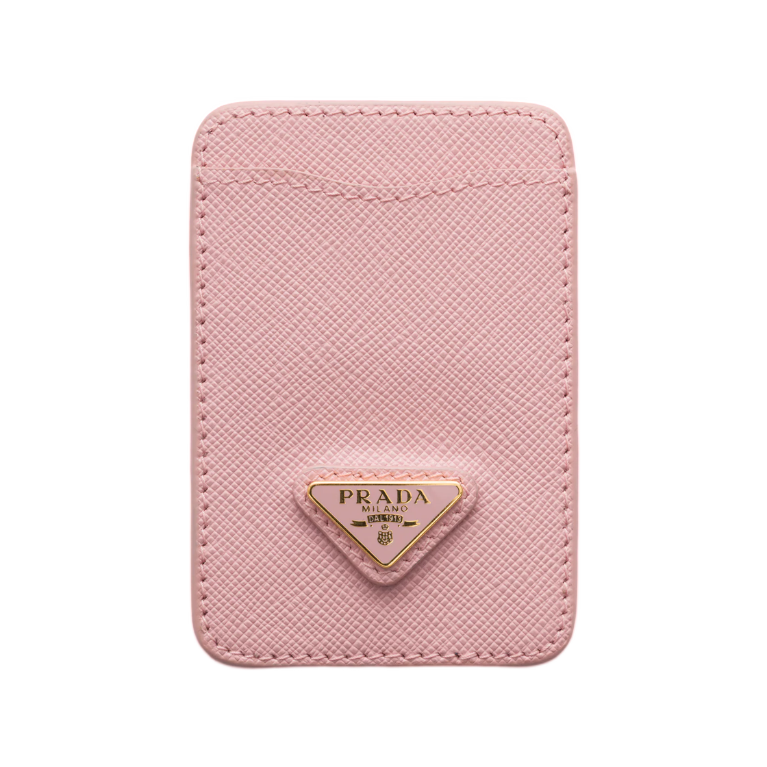 1MC136-QHH-F0924 Prada Saffiano Leather Card Holder Peach