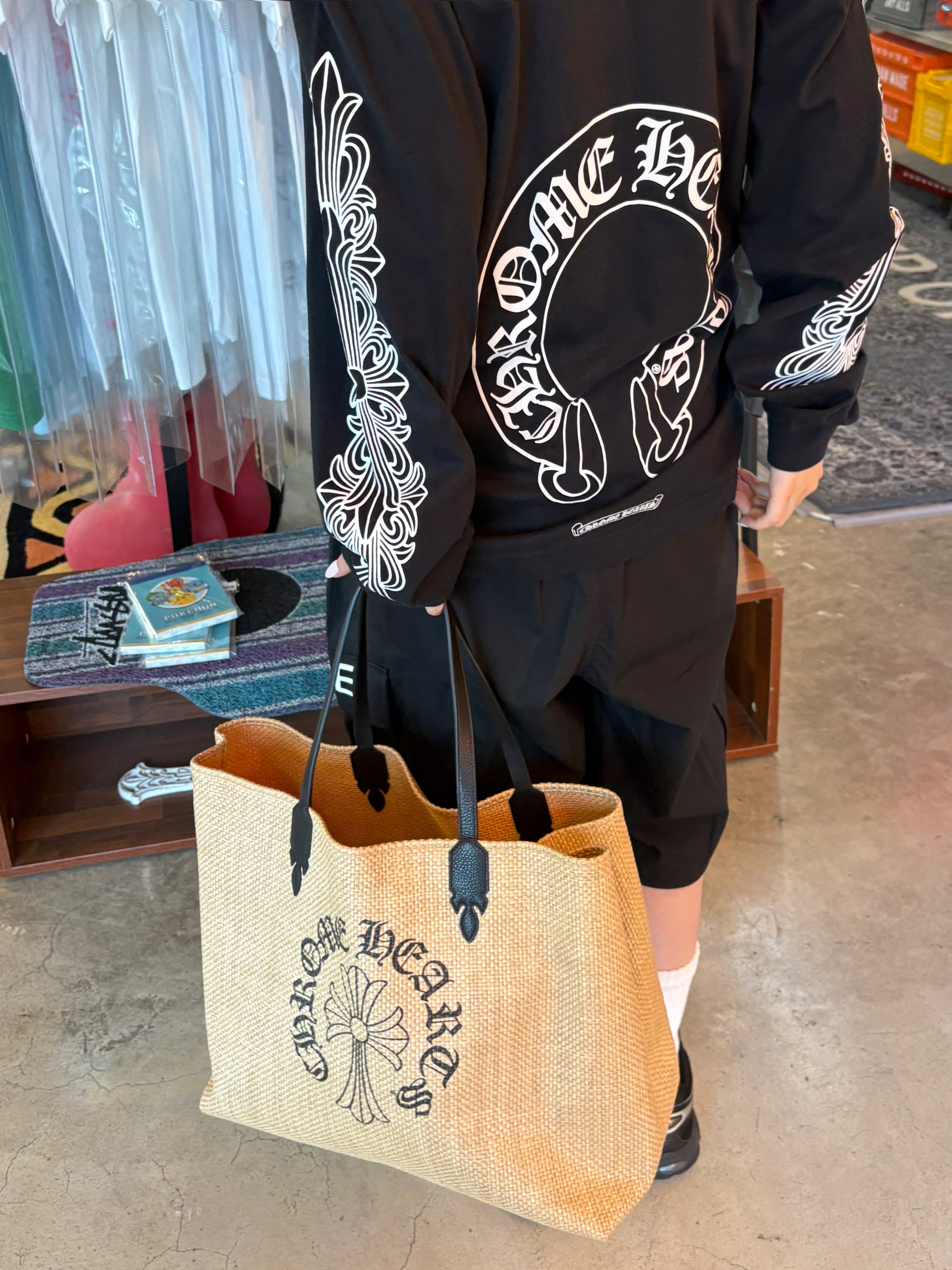 Chrome Hearts Horse Shoe Long Sleeve T-Shirt Black 착용 스타일 - 3