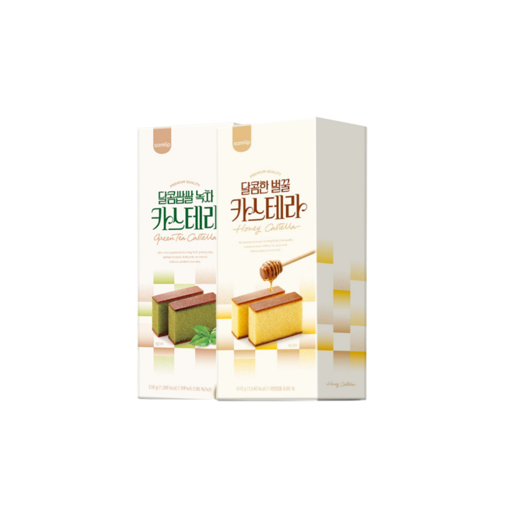 삼립 달콤 카스테라 5박스 (벌꿀/녹차)(Samlip Sweet Castella 5 boxes (honey / green tea))