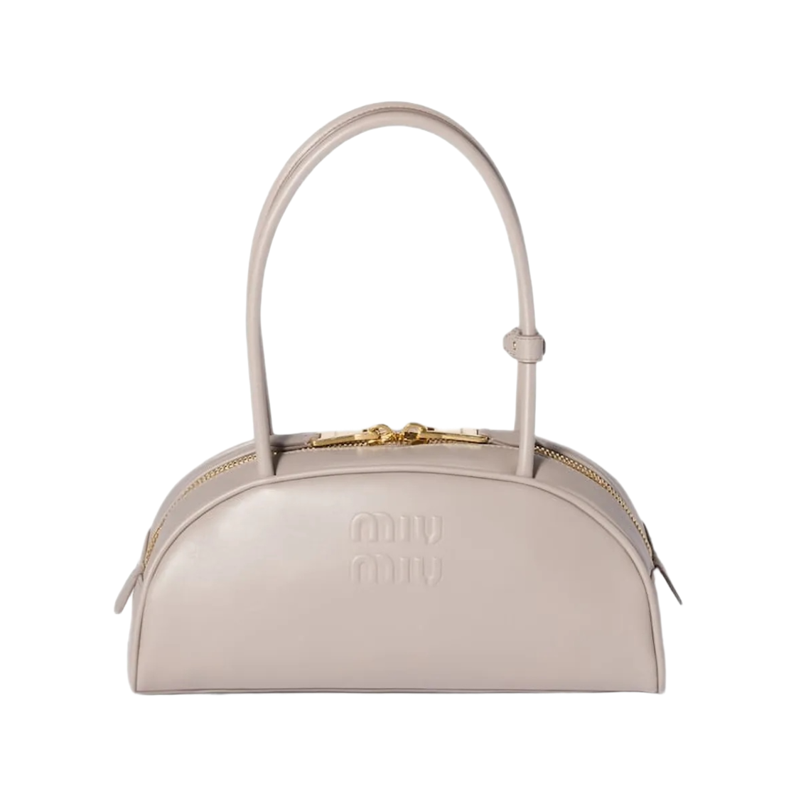 5BB193-2CRW-F0D32 Miu Miu Beau Leather Bag Pumice Stone
