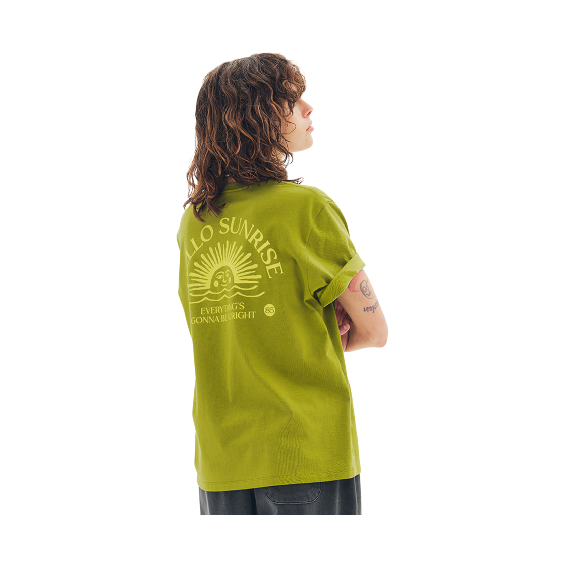 헬로선라이즈 에이치에스 오지 로고 티셔츠 올리브(Hello Sunrise HS OG Logo Tee_Olive) - 2