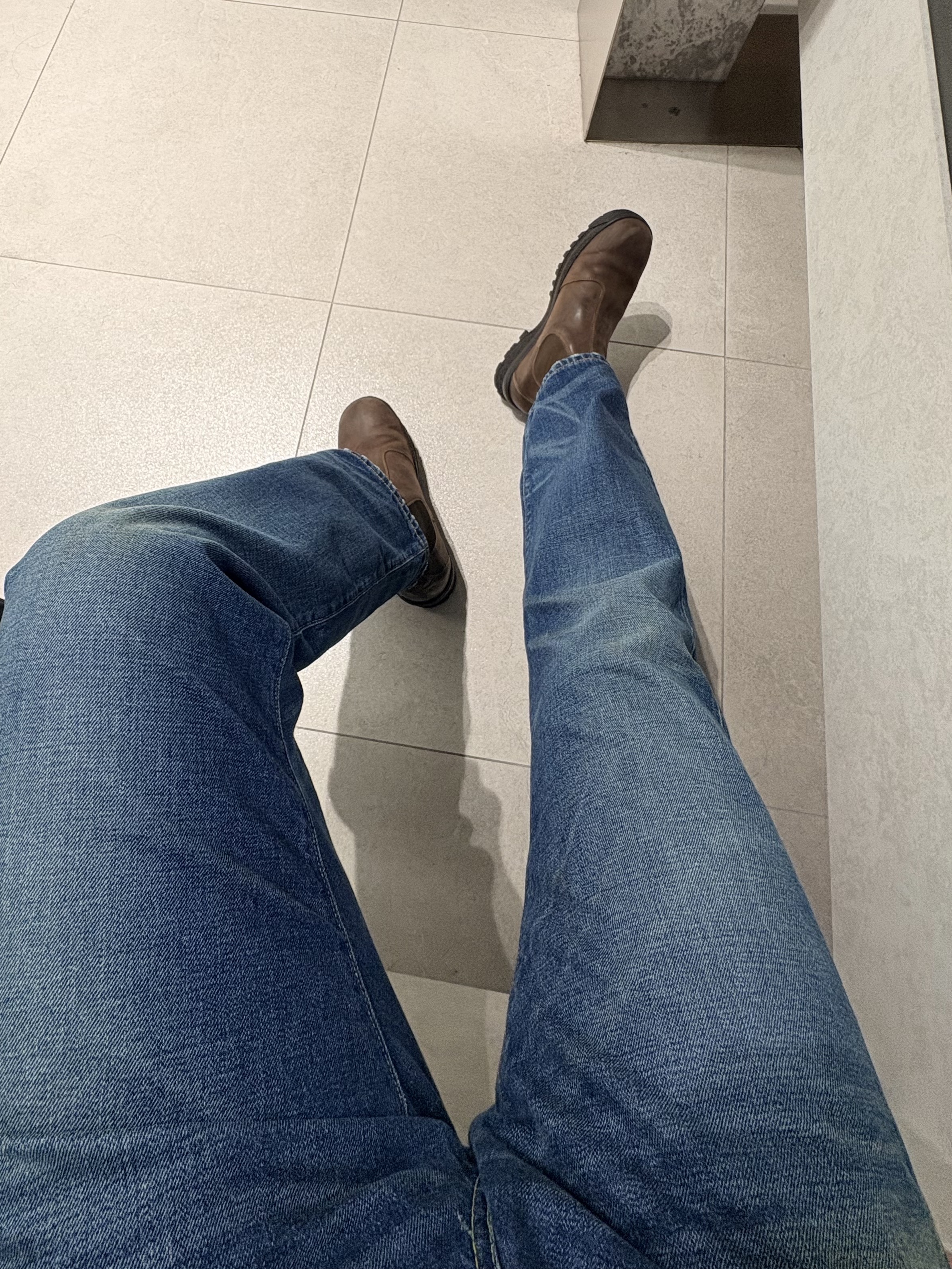 Double RL Vintage 5 Pocket Selvedge Jeans Grandfalls Wash 착용 스타일 - 3