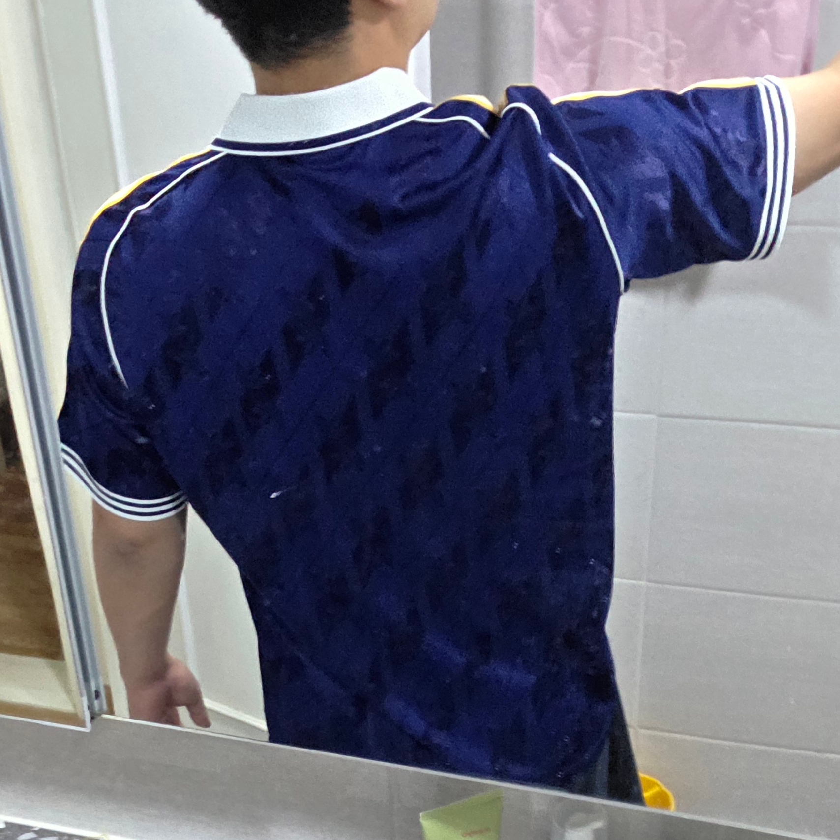 Adidas Real Madrid Originals Jersey Dark Blue - KR Sizing (Non Marking Ver.) 착용 스타일 - 2