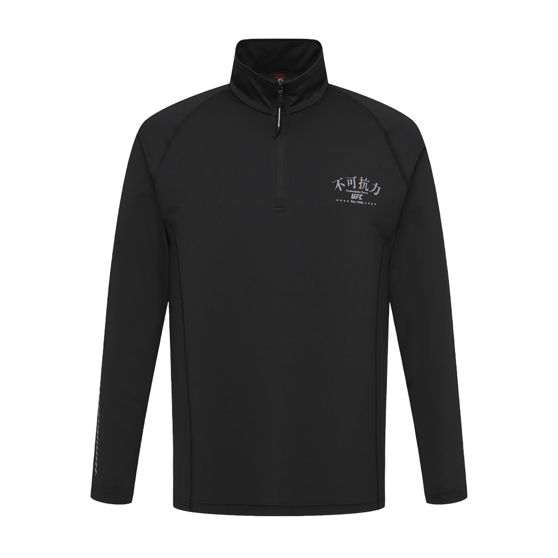 유에프씨 스포츠 불가항력 레귤러핏 하프 집업 티셔츠 블랙 U4LSX3104BK(UFC SPORT Undeniable Force Regular Fit Half Zip-Up Black)