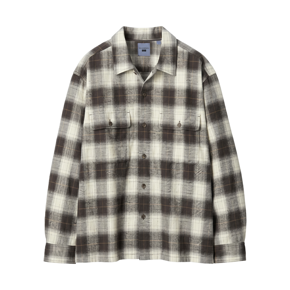 488794-38 Uniqlo x JW Anderson Flannel Shirt B Dark Brown