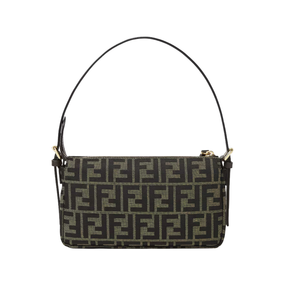 펜디 지퍼 탑 스몰 FF 주카 자카드 패브릭백 브라운(Fendi Zipper Top Small FF Zucca Jacquard Fabric Bag Brown) - 2