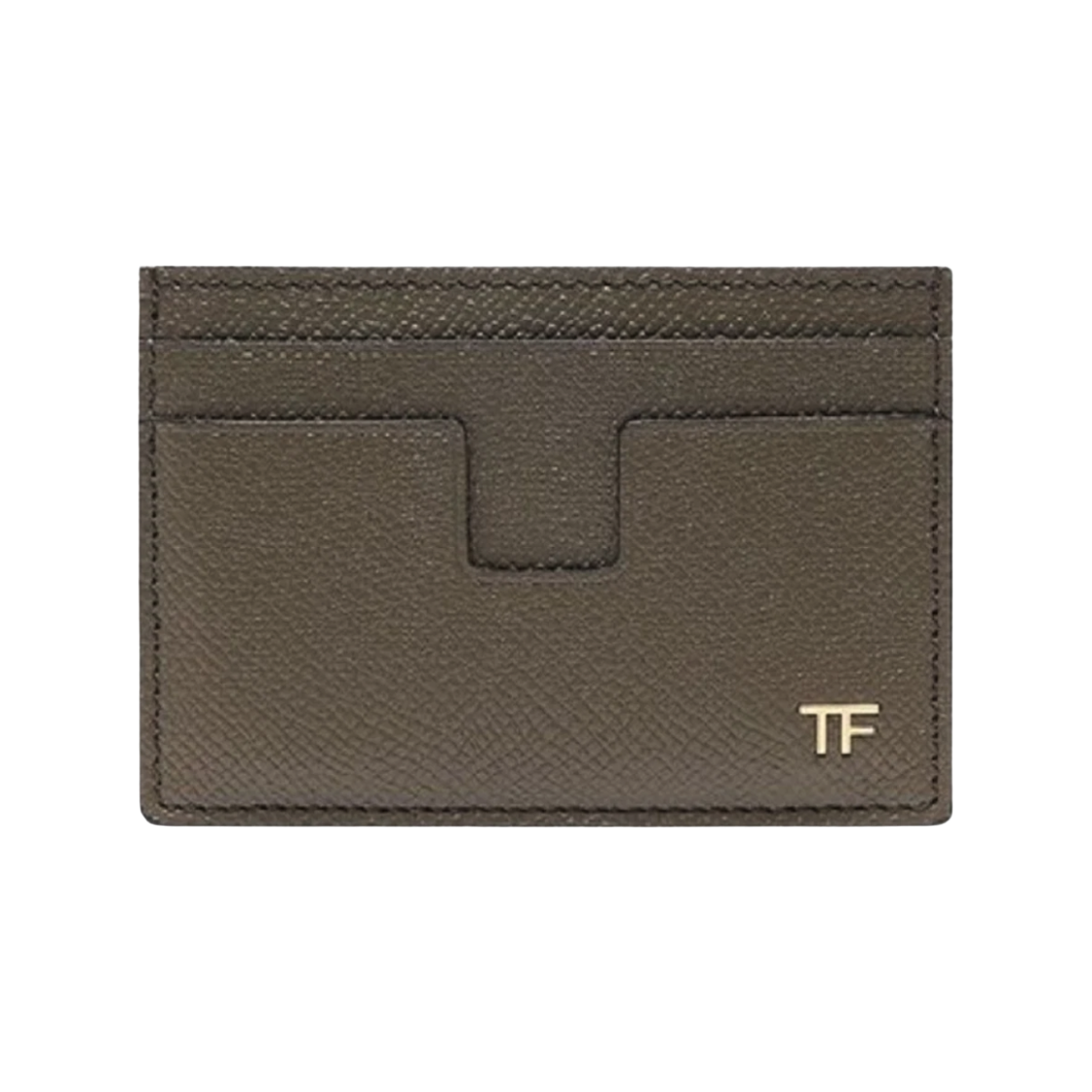 YM232T_LCL081_U4019_22F [25% 쿠폰] Tom Ford Logo T Line Leather Card Holder Wallet Khaki