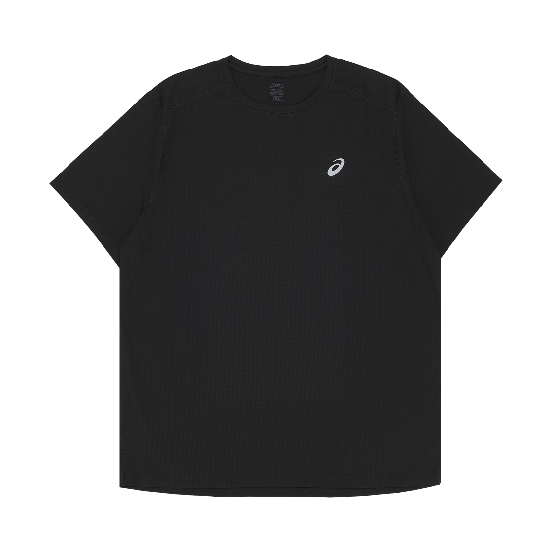 2011D242-001 Asics Running Dry Silver Short Sleeve Shirt Performance Black