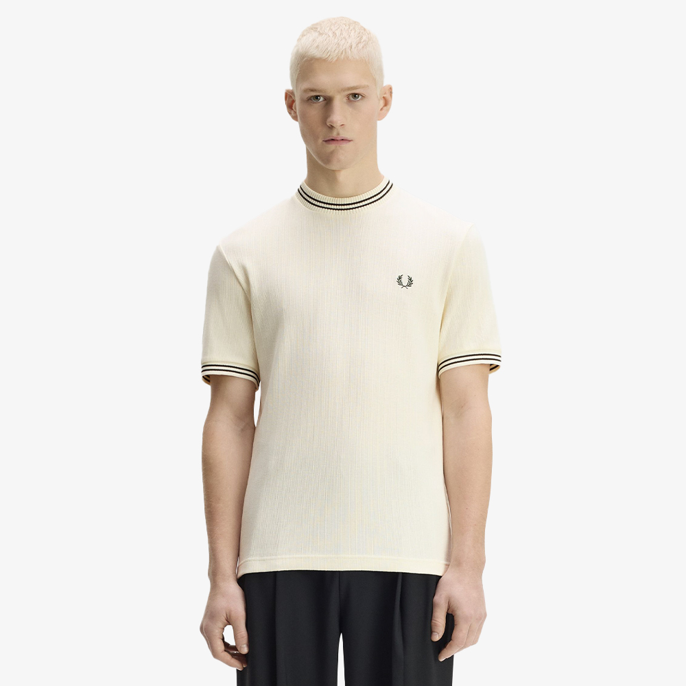 프레드페리 립 저지 티셔츠 에크루(Fred Perry Ribbed Jersey T-Shirt Ecru) - 2