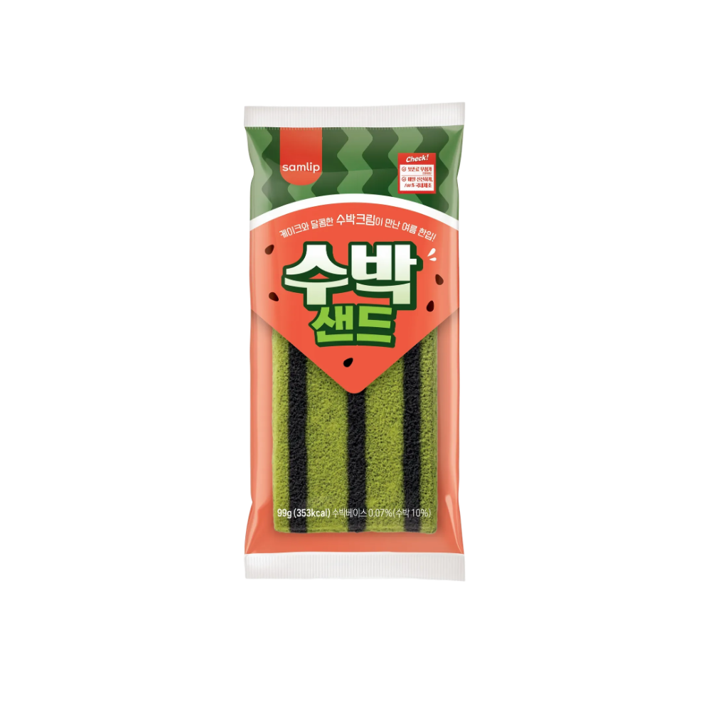 삼립 수박샌드 99G 1입 10봉(Samlip Watermelon Sandwich 99g (Pack of 10))