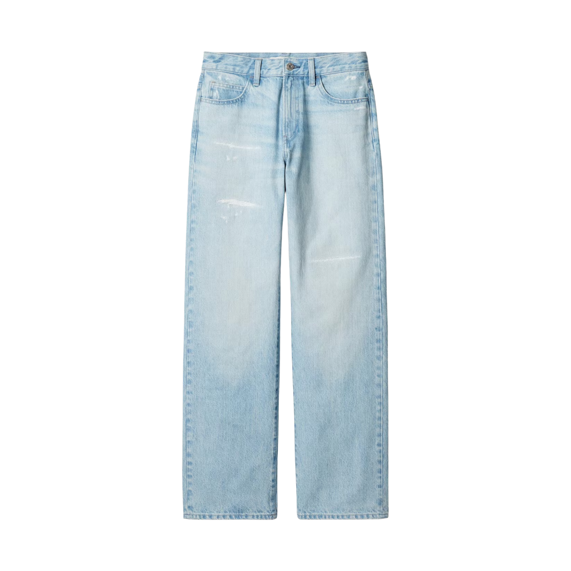 491116-62 (W) Uniqlo x JW Anderson Straight Jeans Damage Blue