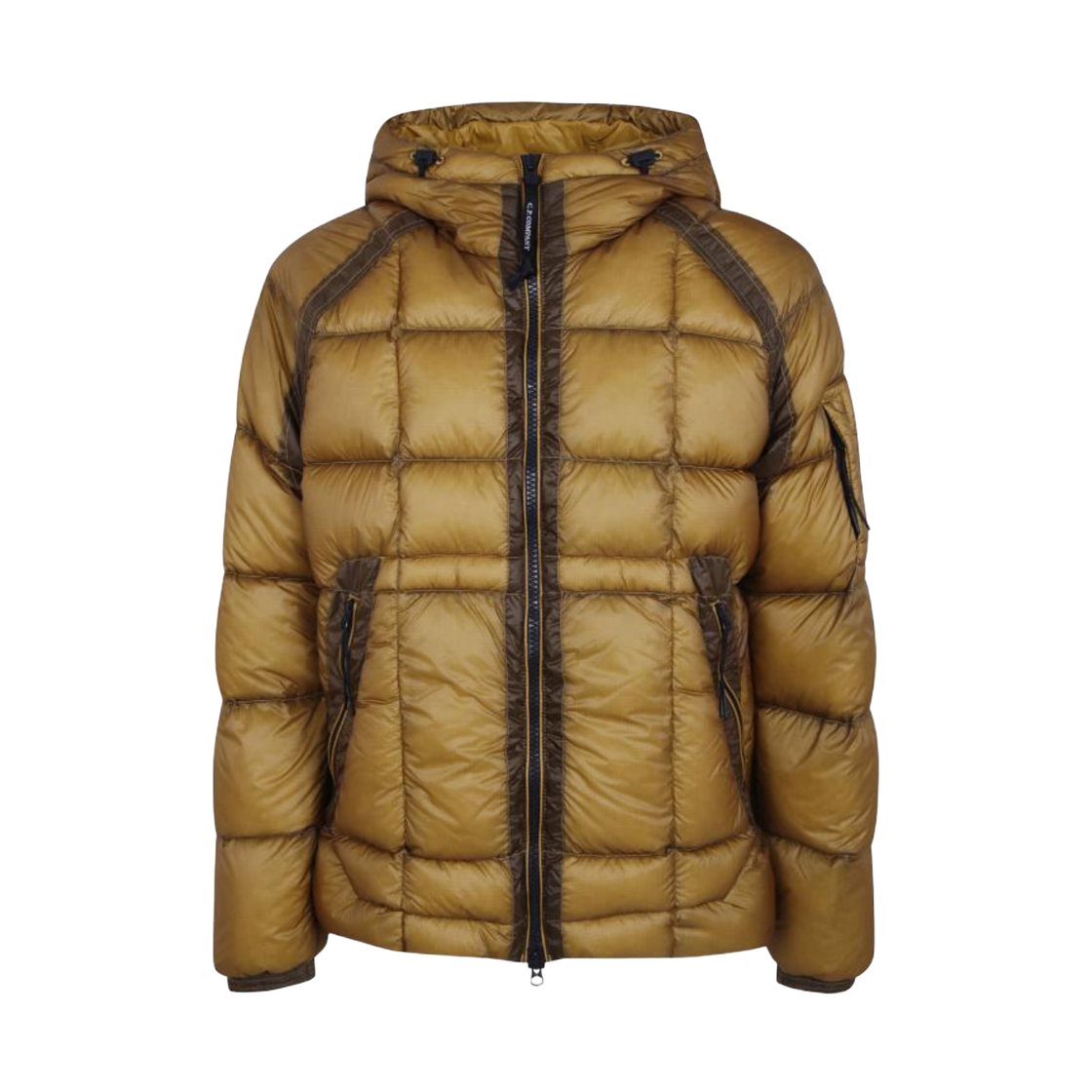 21CMOW702A110416A232 C.P. Company D.D. Shell Hooded Puffer Jacket Buck Thorn Brown - 26FW