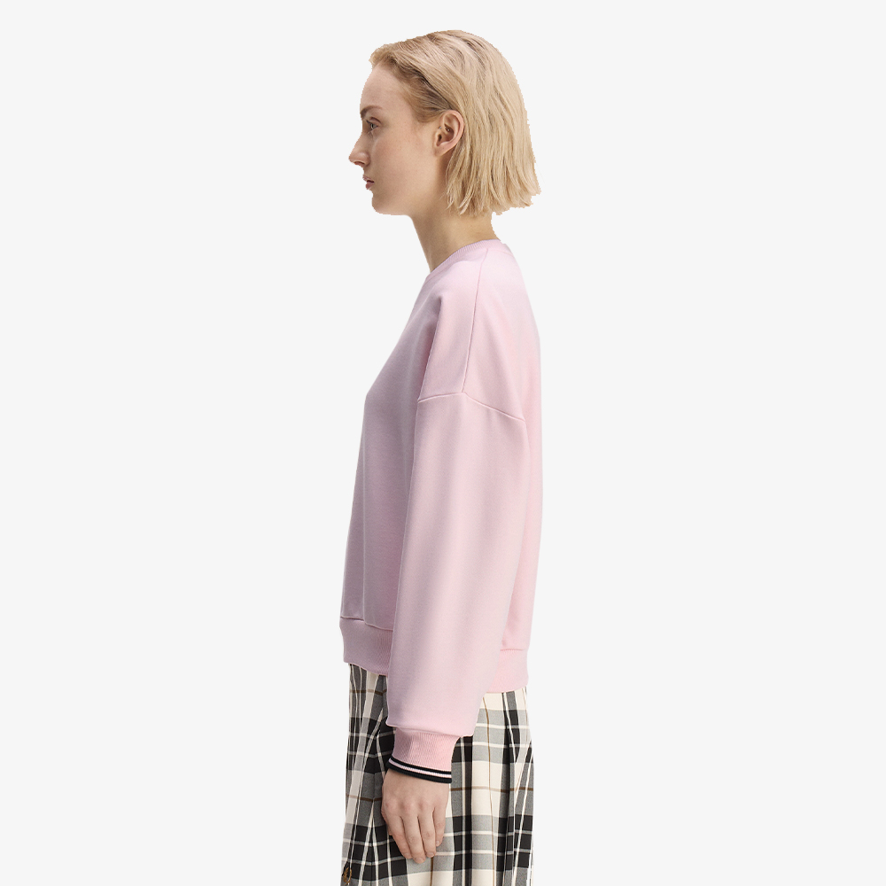 프레드페리 우먼즈 오버사이즈드 팁드 스웻셔츠 아이스핑크(Fred Perry Womens Oversized Tipped Sweatshirt Iced Pink) - 3