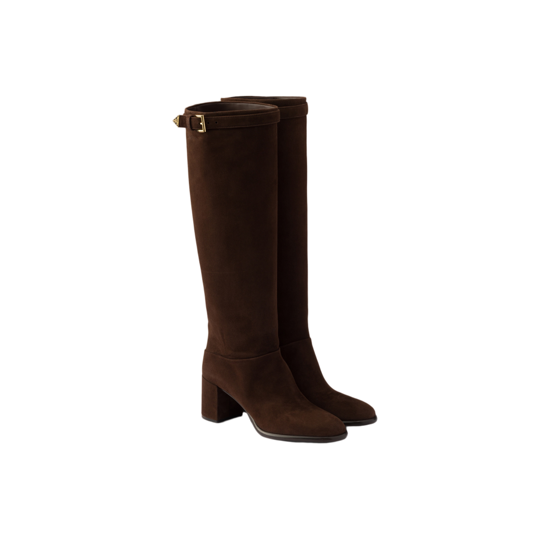 (W) 프라다 스웨이드 부츠 다크 브라운((W) Prada Suede Boots Dark Brown) - 2