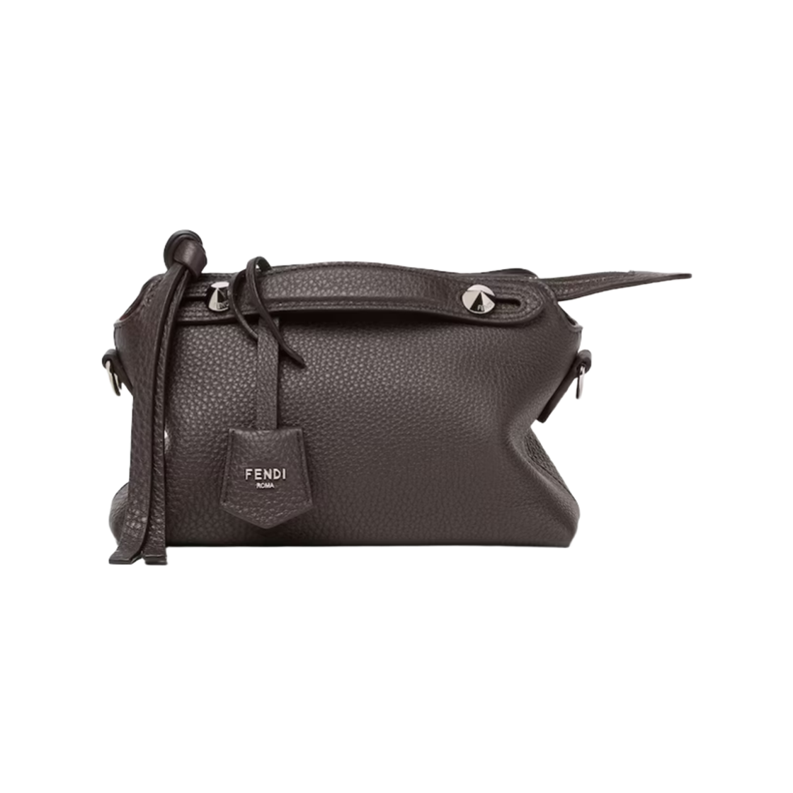 8BS098B1J5F0TU7 Fendi By The Way Soft Mini Ebony Leather Bag Brown