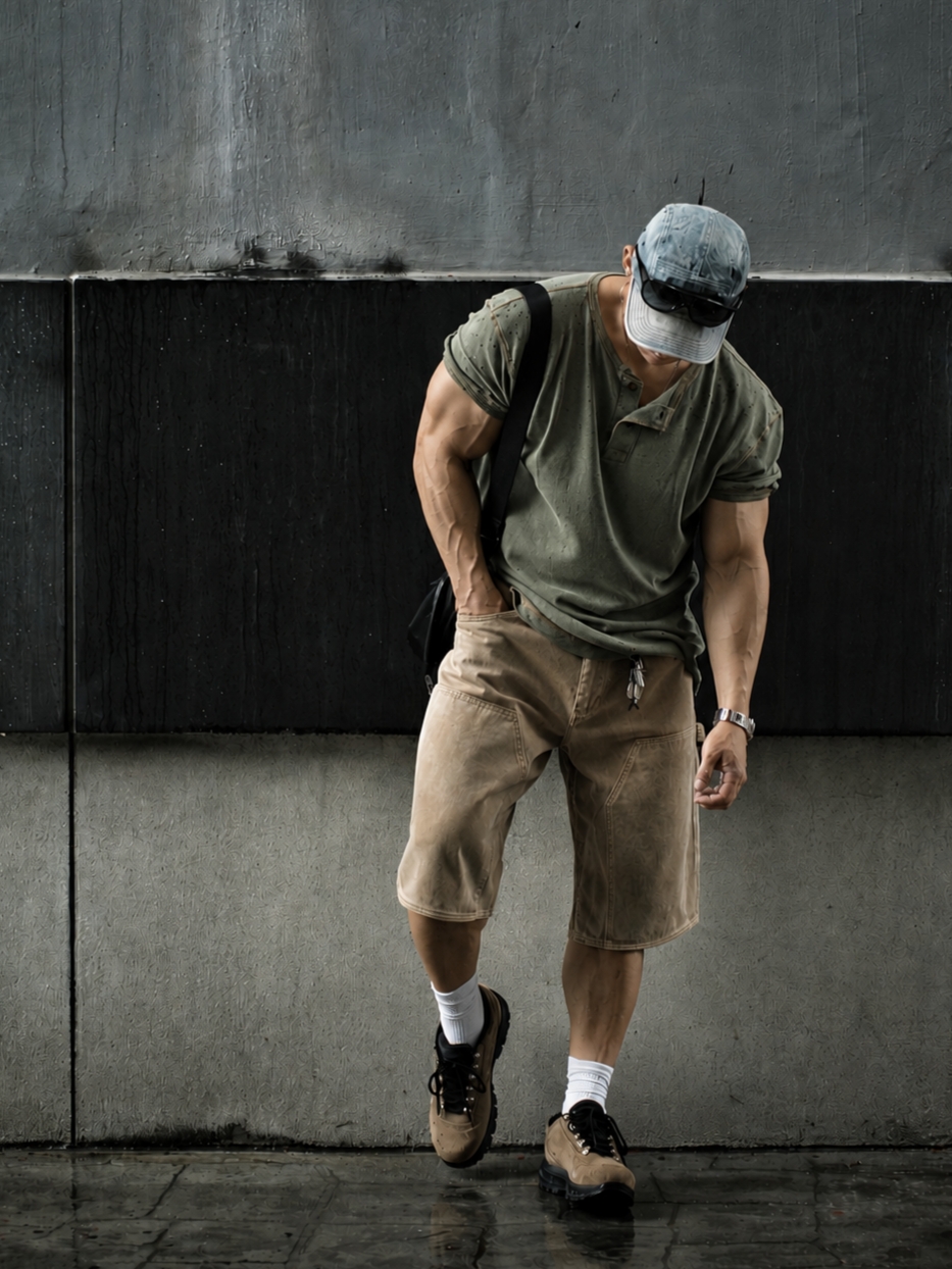 Supreme Washed Chino Twill Camp Cap Denim - 25FW, Nike Air Max Goadome Low Taupe Black 착용 스타일 - 2
