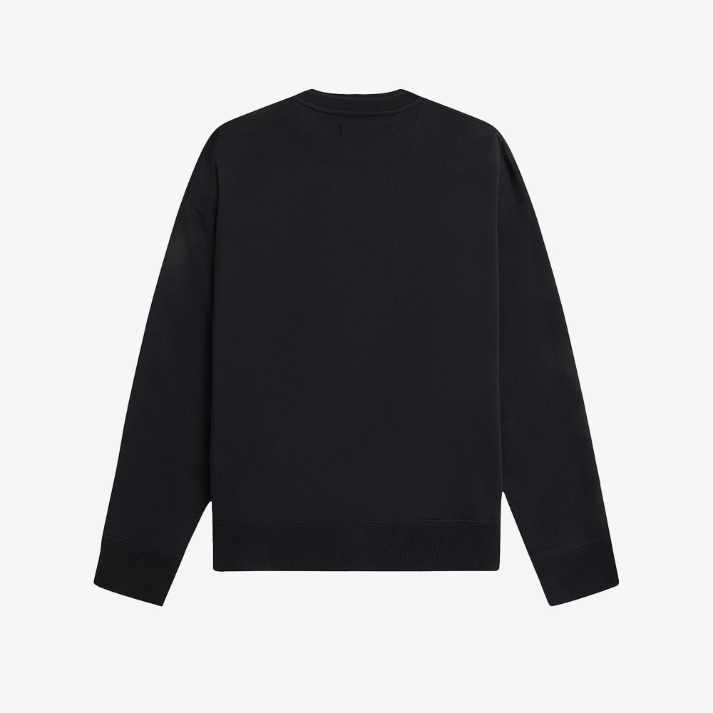 프레드페리 오버사이즈드 팁드 스웻셔츠 블랙(Fred Perry Oversized Tipped Sweatshirt Black) - 6
