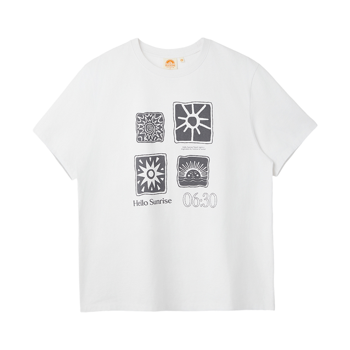 HSU61CSS002WHQQ Hello Sunrise Sun Stamp Tee_White