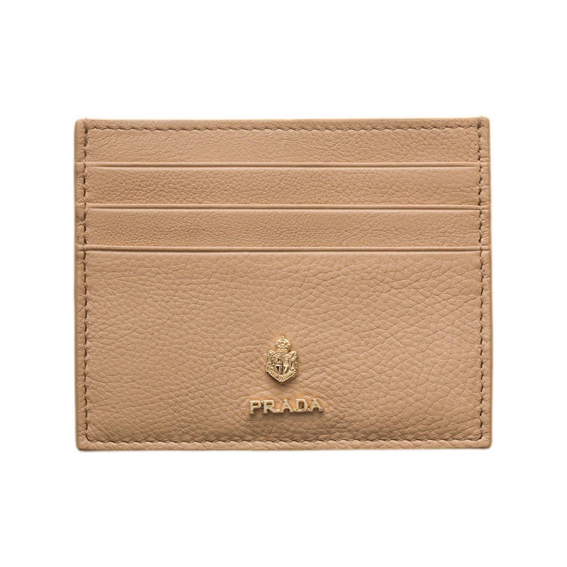 1MC025-2ZSN-F0036 Prada Leather Card Holder Sand Beige