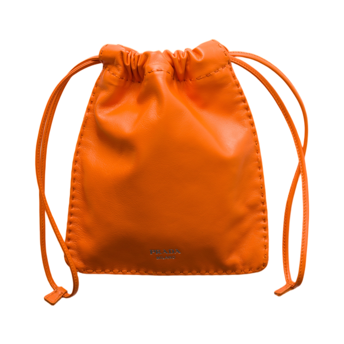 1ZT092-2DX8-F01BU Prada Nappa Leather Smartphone Pouch Orange