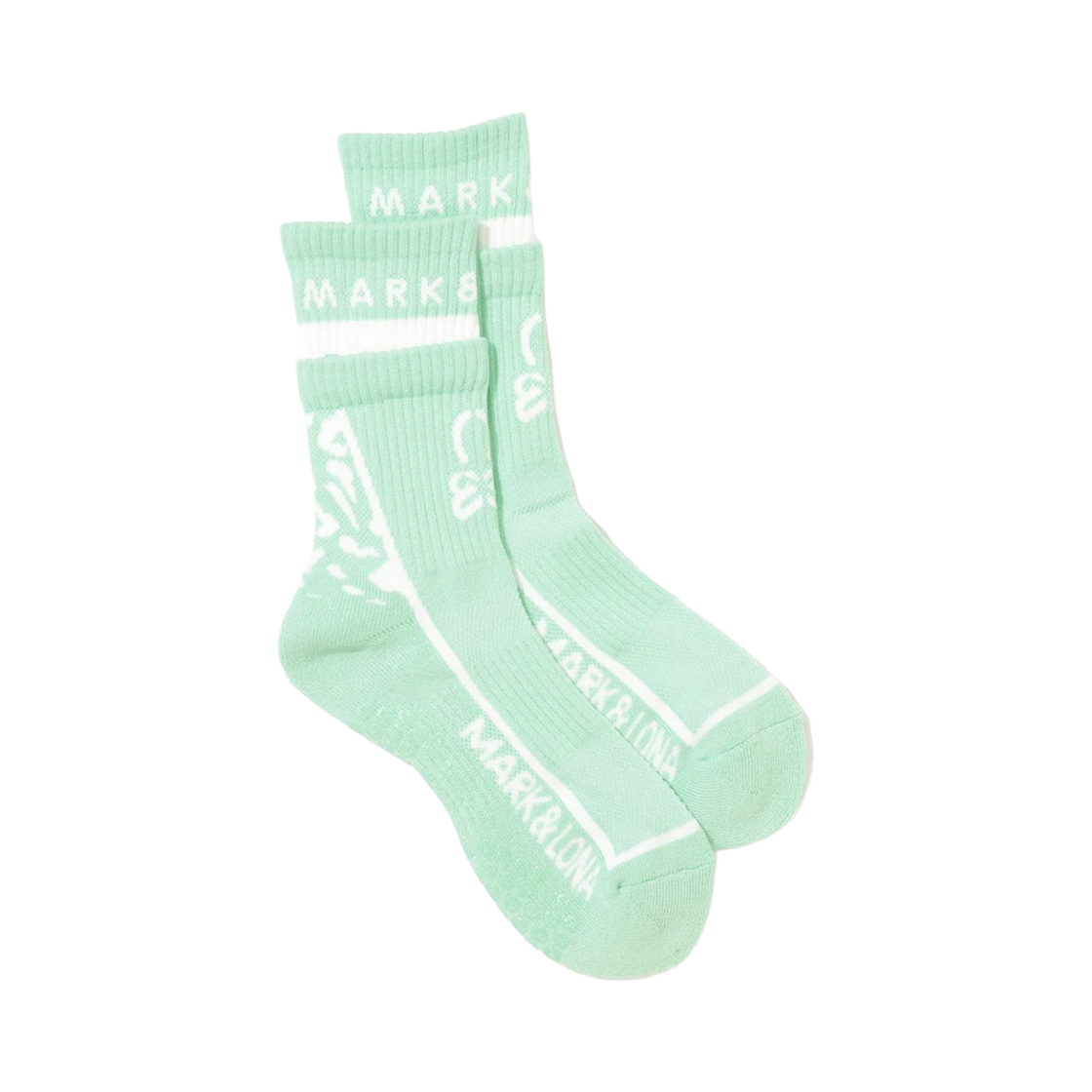 MLF-6A-FS38 (W) Mark & Lona Pantera Grip Crew Socks Mint