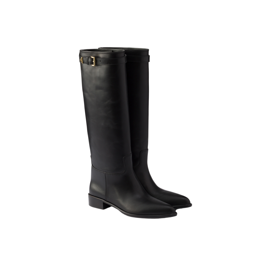 (W) 프라다 레더 부츠 블랙((W) Prada Leather Boots Black) - 2
