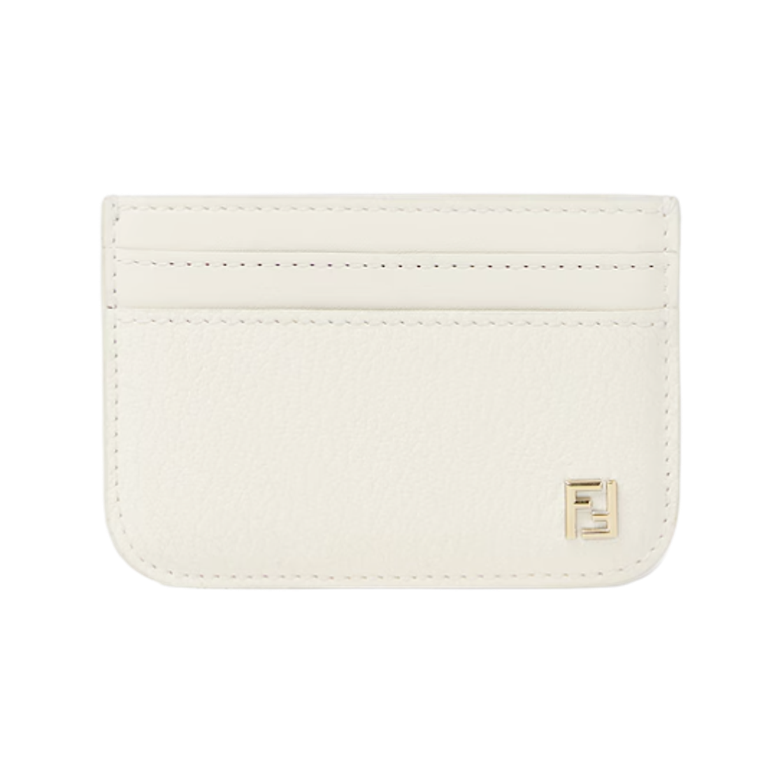 8M0586B08EF1WYJ Fendi FF Leather Card Case Beige