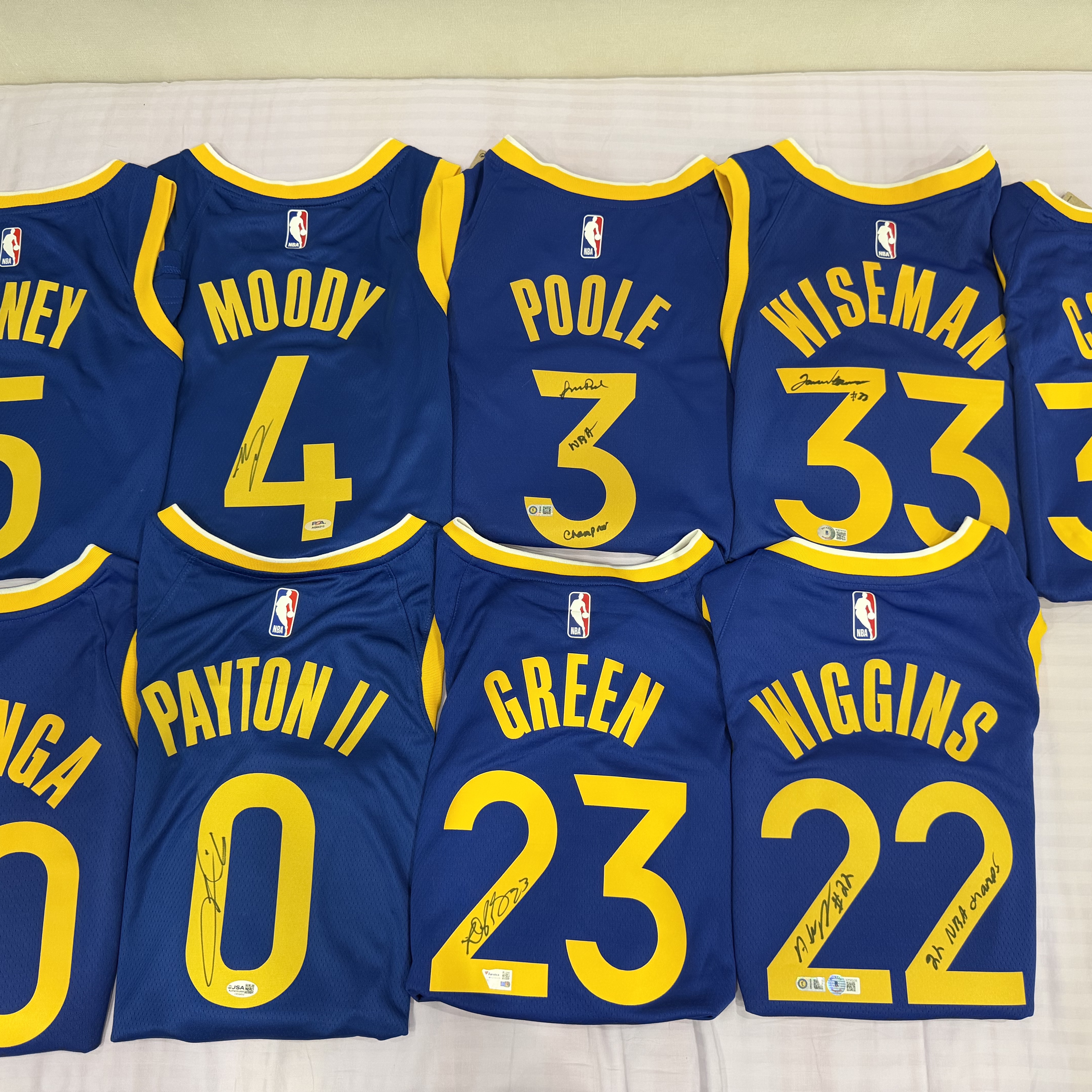 Nike Stephen Curry Golden State Warriors Icon Edition Dri-Fit NBA Swingman Jersey Rush Blue (DN2005-401) (Marking Ver.) 착용 스타일 - 1
