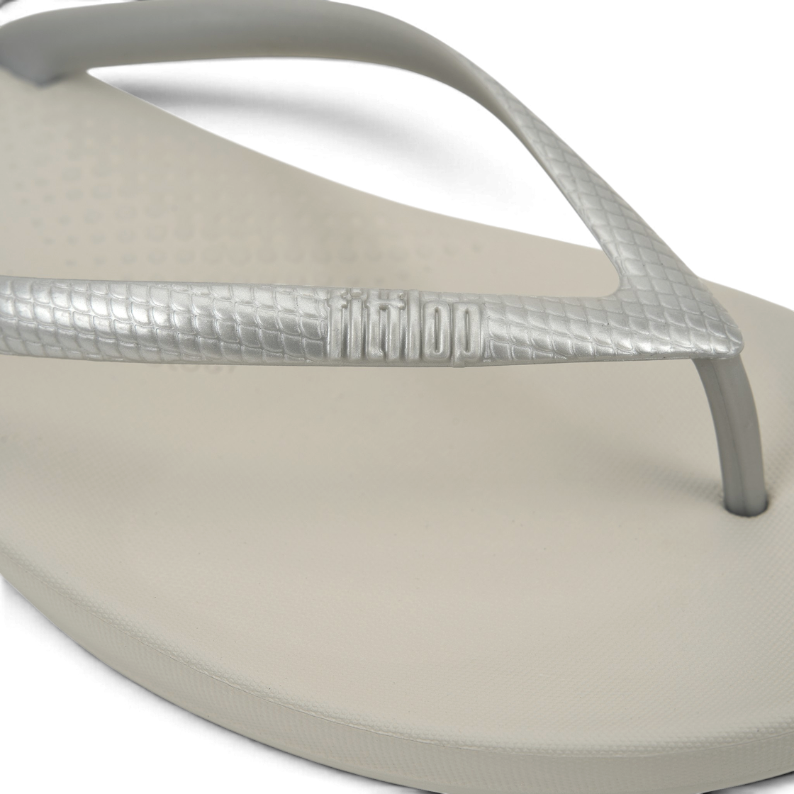 (W) 핏플랍 아이쿠션 얼고노믹 플립플랍 실버((W) FITFLOP Iqushion Ergonomic Flip Flops Silver) - 7