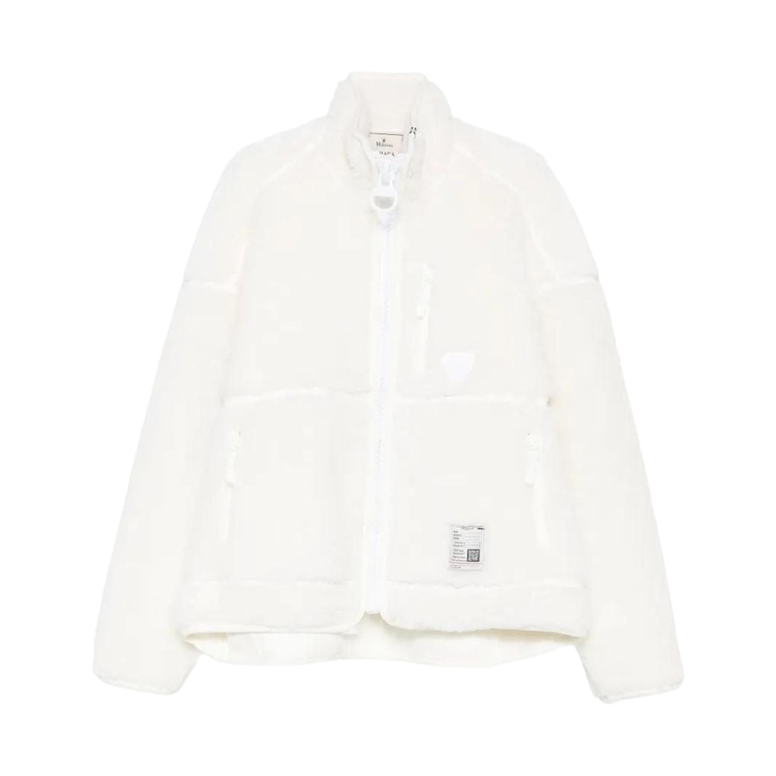 메종 미하라 야스히로 와이드 백 보아 플러시 블루종 화이트(Maison Mihara Yasuhiro Wide Back Boa Plush Blouson White)