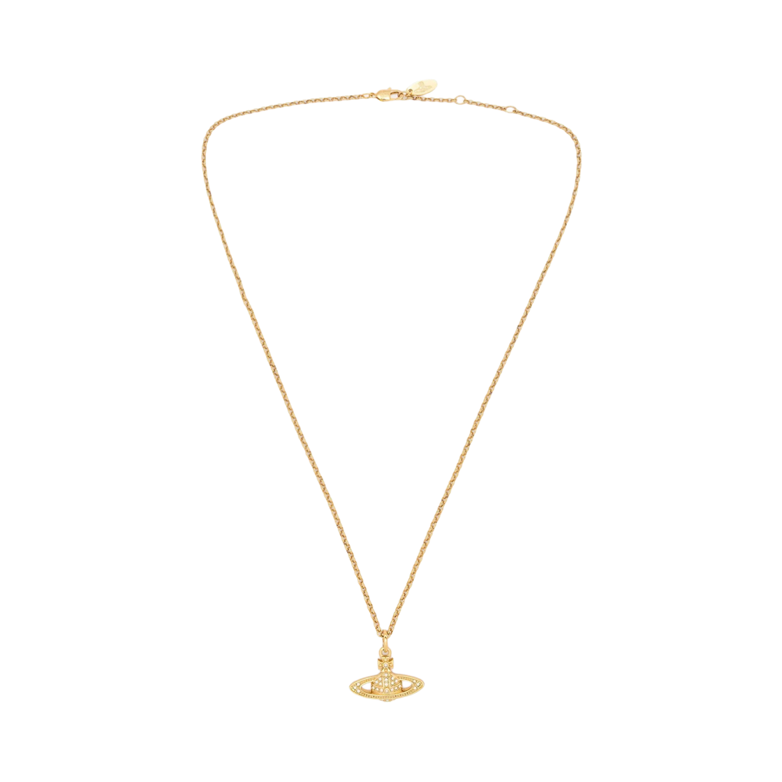 6302008602 R771 [25% 쿠폰] Vivienne Westwood Mini Bas Relief Pendant Gold White Opal Crystal
