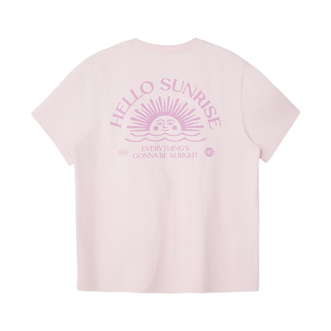 헬로선라이즈 에이치에스 오지 로고 티셔츠 라이트 핑크(Hello Sunrise HS OG Logo Tee_Light Pink) - 4