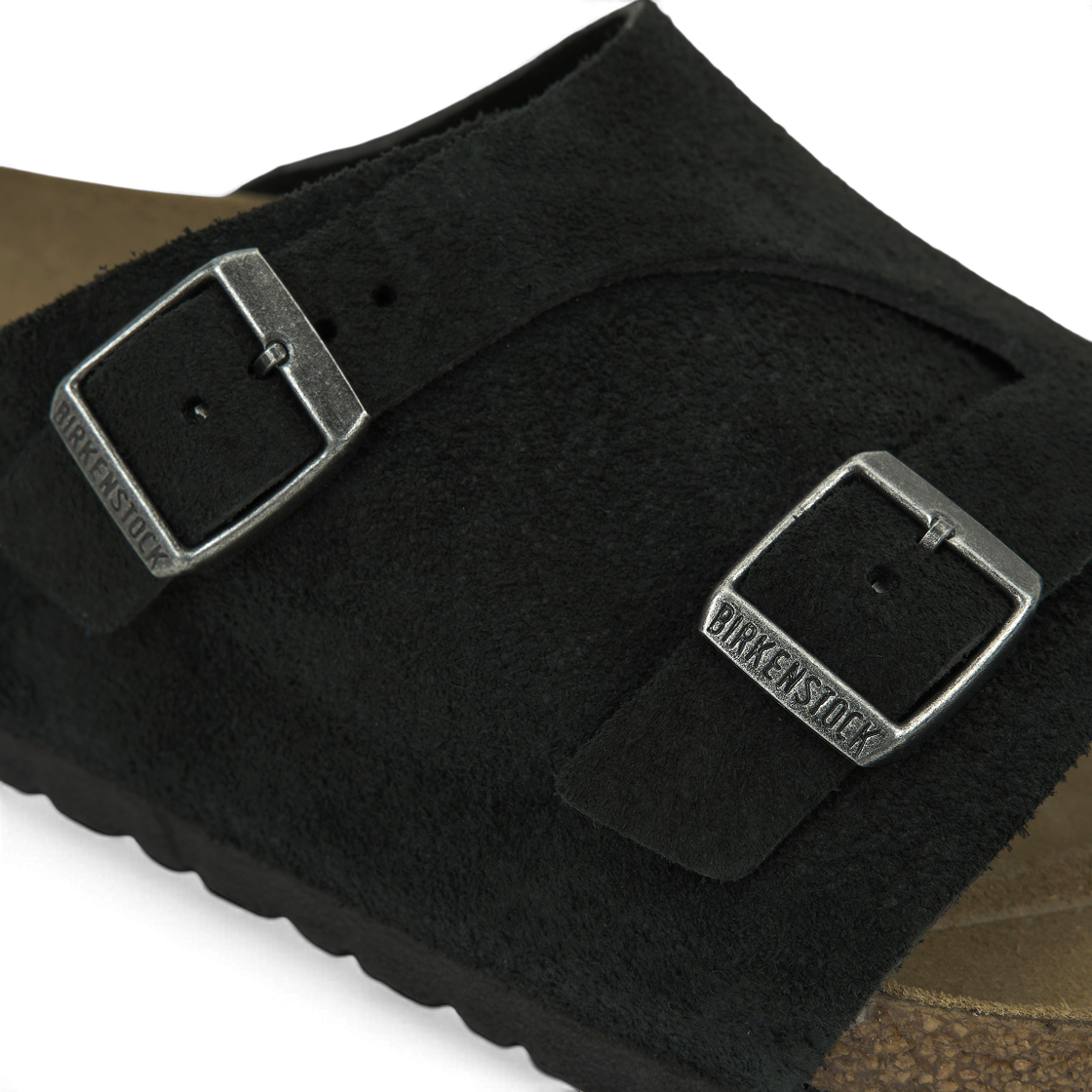 버켄스탁 취리히 스웨이드 레더 블랙 - 레귤러(Birkenstock Zurich Suede Leather Black - Regular) - 7