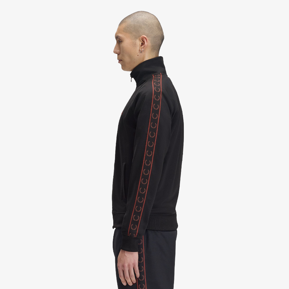 [KREAM 단독] 프레드페리 컨트라스트 테잎 트랙 재킷 블랙([KREAM 단독] Fred Perry Contrast Taped Track Jacket Black) - 3