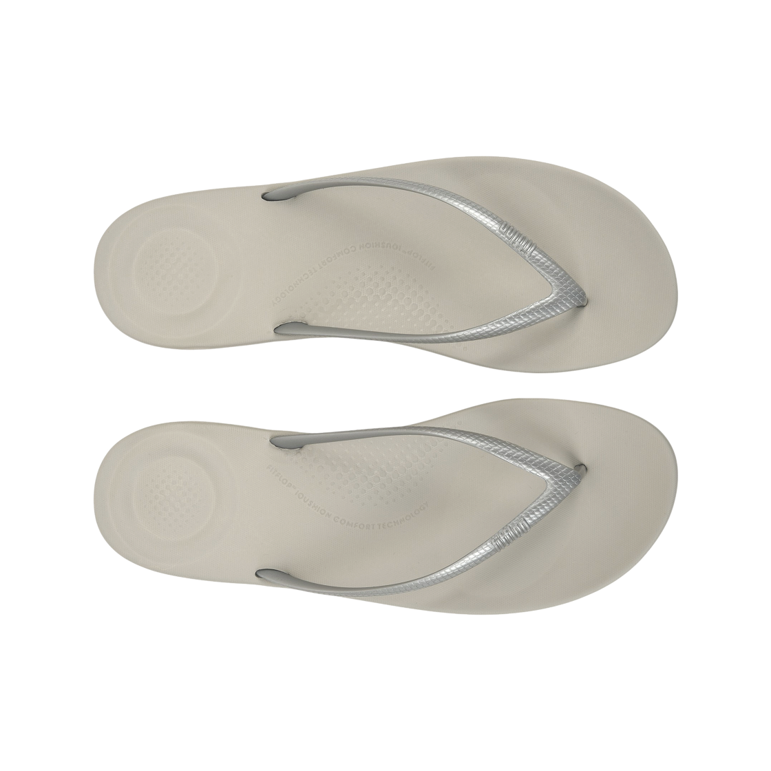 (W) 핏플랍 아이쿠션 얼고노믹 플립플랍 실버((W) FITFLOP Iqushion Ergonomic Flip Flops Silver) - 5