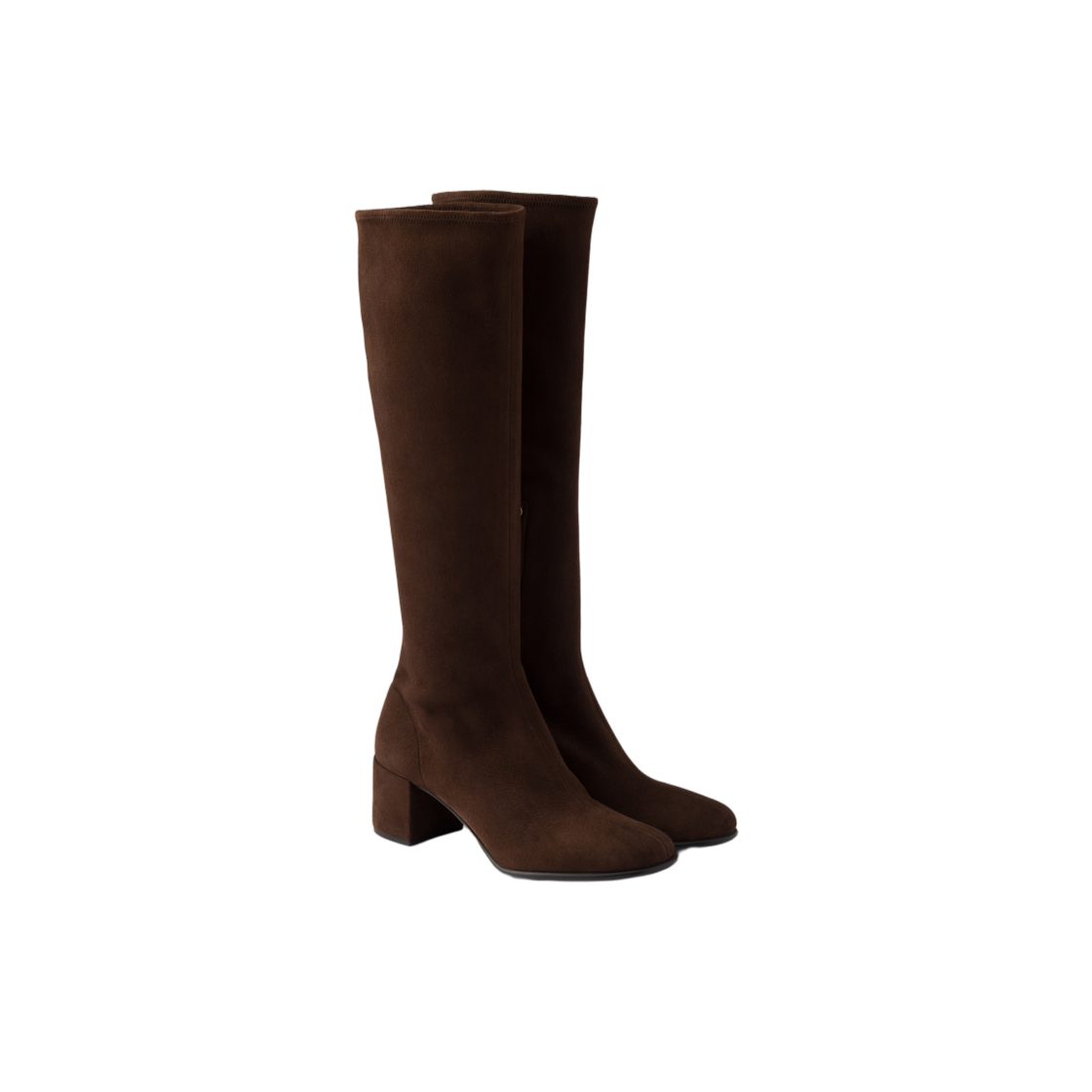 (W) 프라다 스트레치 스웨이드 부츠 다크 브라운((W) Prada Stretch Suede Boots Dark Brown) - 2