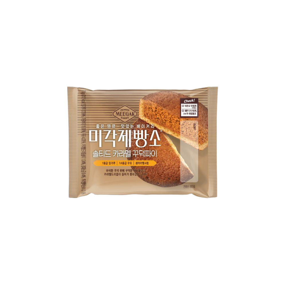 삼립 미각제빵소 카라멜 꾸덕파이 70g 10봉(Samlip Migak Bakery Caramel Gooey Pie 70g (Pack of 10))