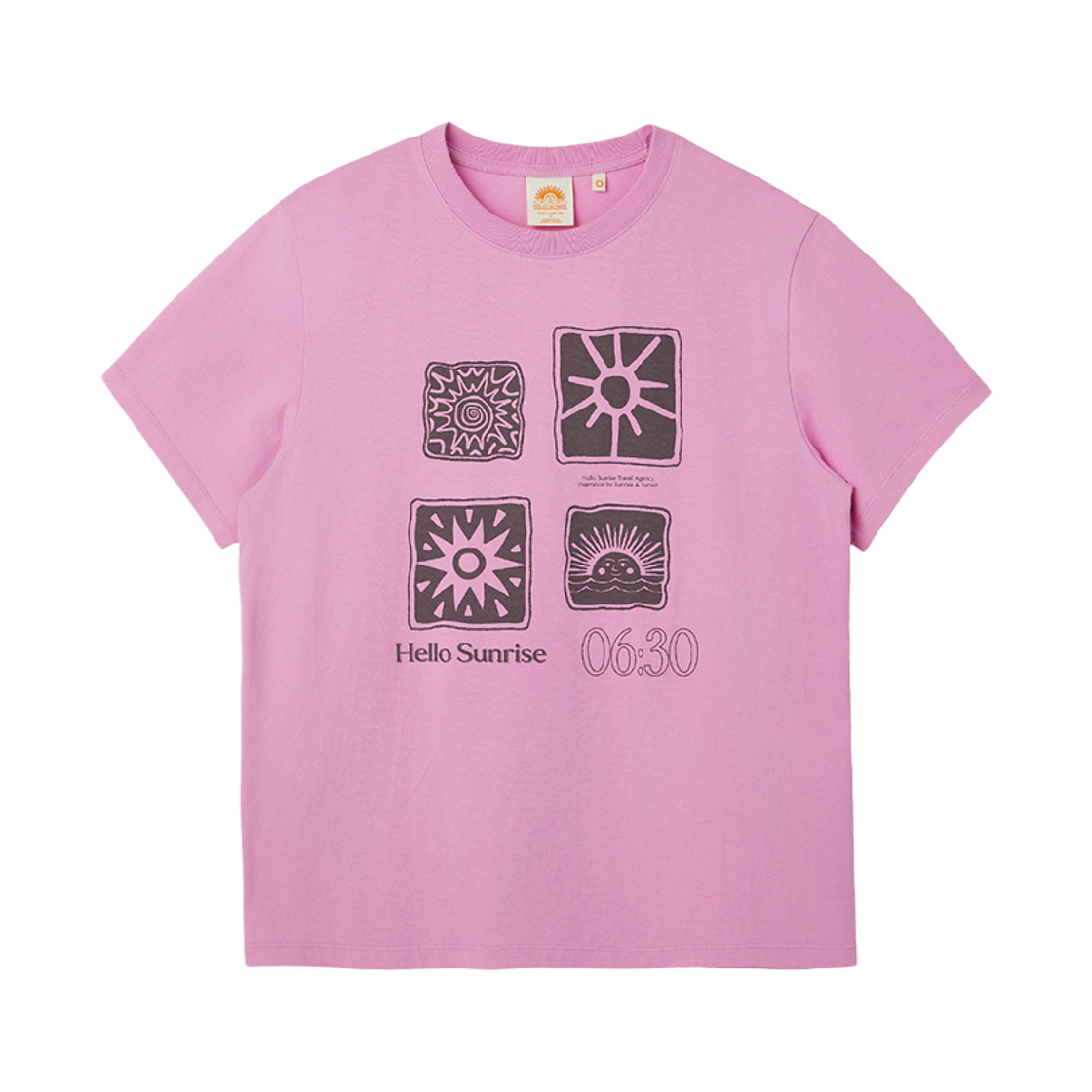 HSU61CSS002PKQQ Hello Sunrise Sun Stamp Tee_Pink