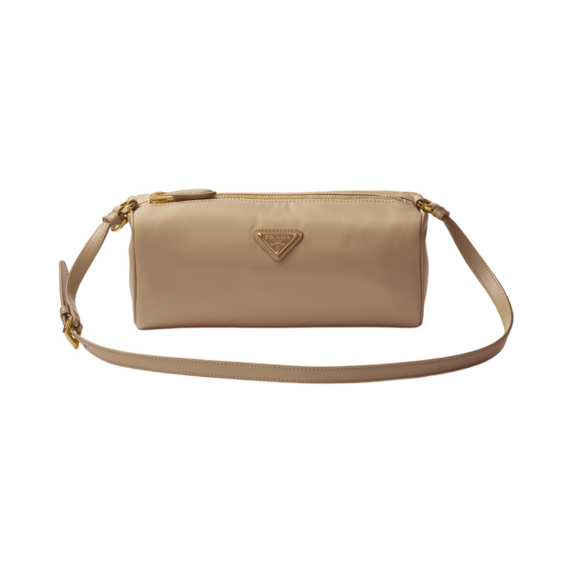 1NE058-2C05-F0040 Prada Re-Nylon Pouch Camel Brown