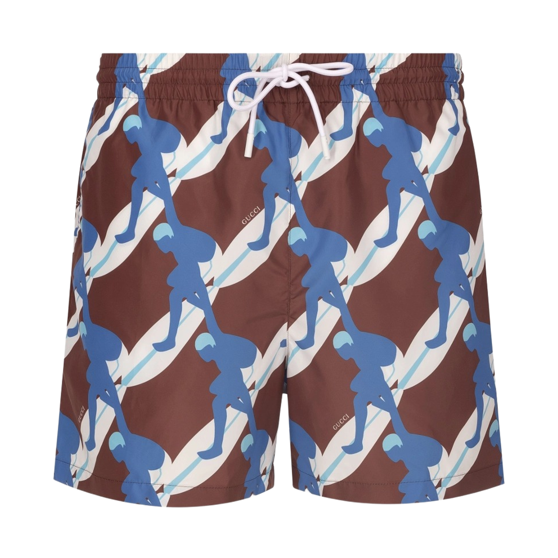 787899-XHAKE-2002 Gucci Printed Swimming Shorts Brown Multicolor